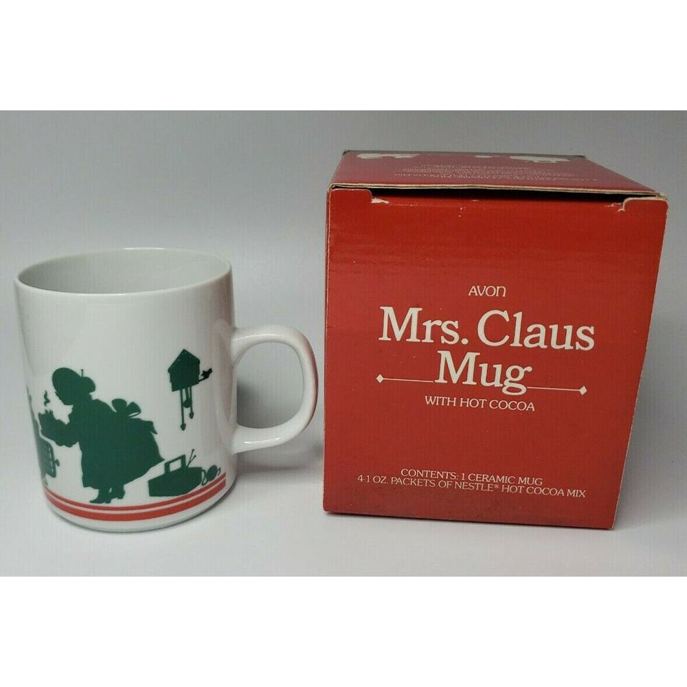 Vintage 1984 Avon Santa Christmas Coffee Mug Mrs.Claus New In Box (U38)